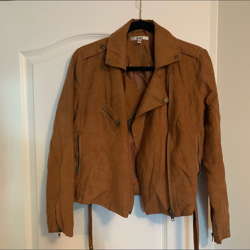 Tan Suede Moto jacket!